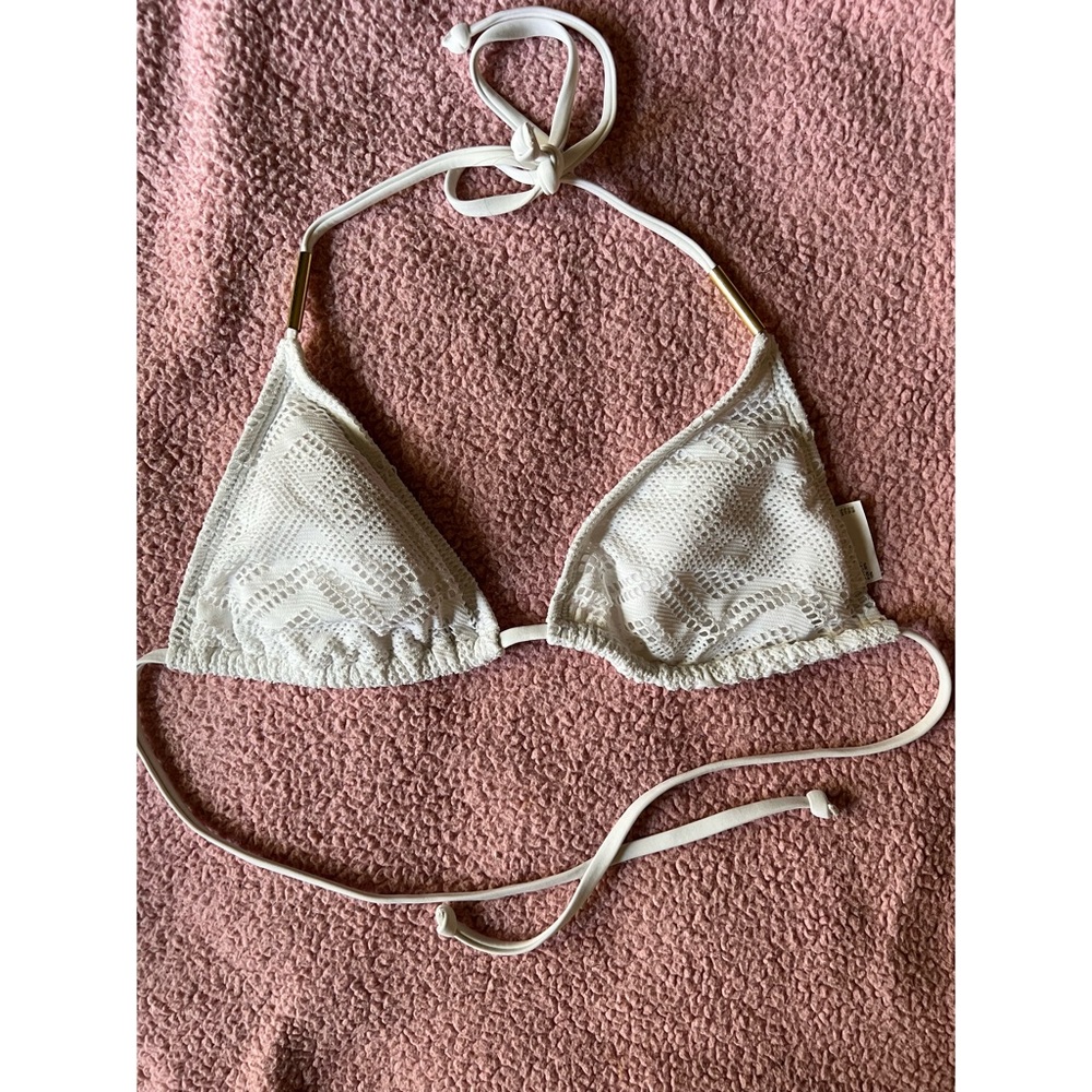 white bikini top